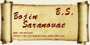 Bojin Saranovac vizit kartica